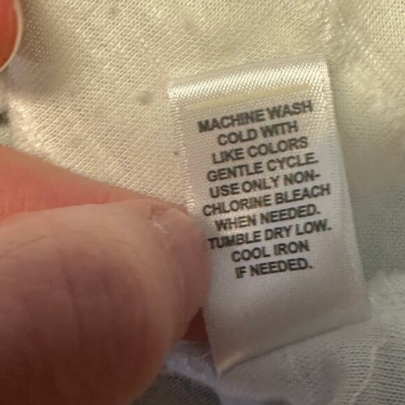 Cato Off White V-Neck Eyelet Trim Short Sleeve Tunic Top Size M - Picture 6 of 8